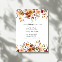 Kleiner Kürbis Herbst-Blumen-Baby-Party