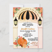 Kleiner Kürbis Herbst Kinderdusche Einladung (Vorderseite)