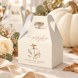 Kleiner Kürbis Herbstflorales Warmes Creme-Baby-Sh Geschenkschachtel