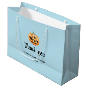 Kleiner Kürbis ist auf dem Weg Baby Shower Große Geschenktüte
