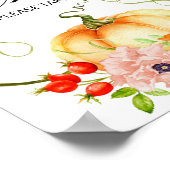 Kleiner Kürbis ist auf dem Weg Babydusche bevorzug Poster (Ecke)