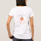 Kleiner Kürbis ist auf dem Weg orange graue Babydu T-Shirt (Rückseite)