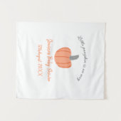 Kleiner Kürbis ist auf dem Weg orange graue Babydu Wandteppich (Vorderseite (Horizontal))