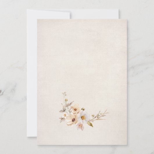 Kleiner Kürbis ist auf dem Weg Pastel Baby Dusche Einladung (Rückseite)