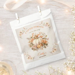 Kleiner Kürbis ist auf dem Weg Pastel Baby Dusche Geschenktütchen