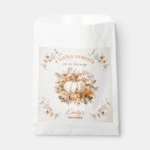 Kleiner Kürbis ist auf dem Weg Pastel Baby Dusche Geschenktütchen (Vorderseite)