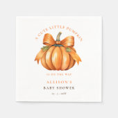 kleiner Kürbis ist auf dem Weg zu fallen Babydusch Serviette (Vorderseite)