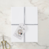 Kleiner Kürbis ist auf dem Weg zum Baby-Duschgesch Geschenkanhänger (Mit Garn)