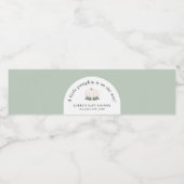 Kleiner Kürbis ist auf dem Weg zur Babydusche Wasserflaschenetikett (Einzelnes Label)