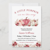 Kleiner Kürbis ist auf dem Weg zur Marsala Babydus Einladung (Vorderseite)