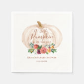 Kleiner Kürbis ist unterwegs Baby Dusche Serviette (Vorderseite)