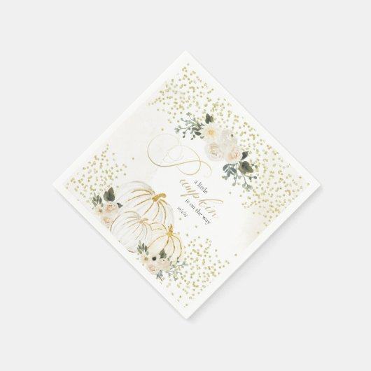 Kleiner Kürbis ist unterwegs Serviette (Ecke)