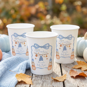 Kleiner Kürbis-Junge-Kleidung Herbst-Baby-Party Pappbecher