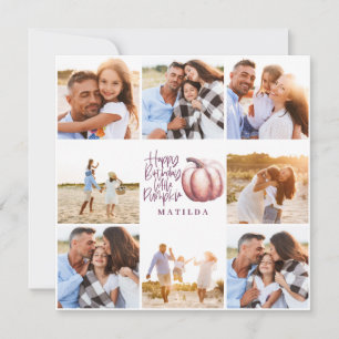 kleiner Kürbis lila rosa Blumenvielfalt Foto