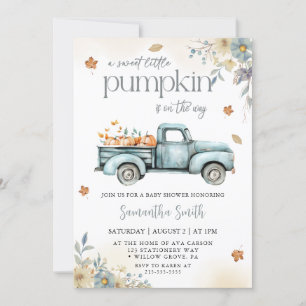 Kleiner Kürbis-LKW Herbst Herbst-Baby-Party Einladung