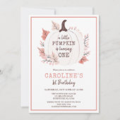 Kleiner Kürbis macht einen Geburtstag Einladung (Vorderseite)