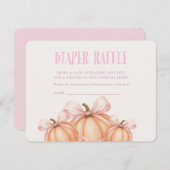 Kleiner Kürbis, rosa Bug, Coquette-Windelraffineri Einladung (Vorne/Hinten)