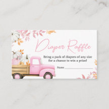 Kleiner Kürbis Rosa LKW Herbst Baby Windel Raffle