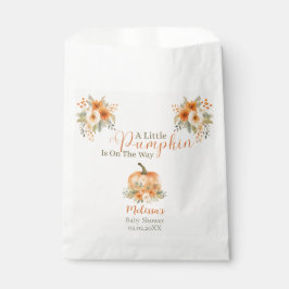 Kleiner Kürbis Rustikale Orange Herbst-Baby-Party Geschenktütchen