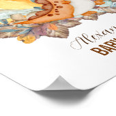 Kleiner Kürbis und Dinosaurier Babydusche/WC Poster (Ecke)