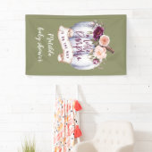 Kleiner Kürbis Wasserfarbenfall Babydusche Party Banner (Insitu)