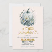 Kleiner Kürbis Wasserfarbenflora Einladung (Vorderseite)