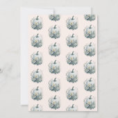 Kleiner Kürbis Wasserfarbenflora Einladung (Rückseite)