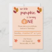 kleiner Kürbis wird eins Einladung (Vorderseite)