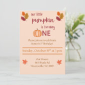 kleiner Kürbis wird eins Einladung (Stehend Vorderseite)
