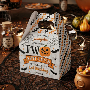 Kleiner Kürbis wird zwei Halloween 2. Geburtstag Geschenkschachtel
