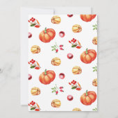 Kleiner Kürbis zum ersten Geburtstag Einladung (Rückseite)