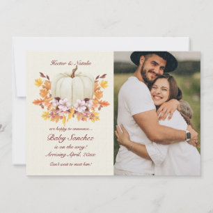 Kleiner Kürbis zur Ankündigung des Fotos