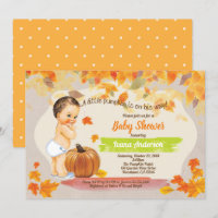 Kleiner Kürbisbaby Boy Dusche Vintager Fall