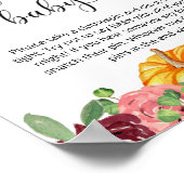 Kleiner Kürbisblumengarten Sag kein Babyposter Poster (Ecke)