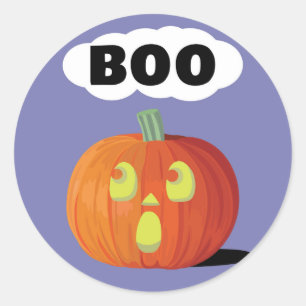Kleiner Kürbisboo Runder Aufkleber