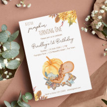 Kleiner Kürbisdinosaurier Herbst Geburtstagsparty