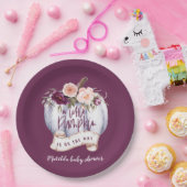 Kleiner Kürbisfall Baby Dusche Einladung Pappteller (Party)