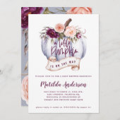 Kleiner Kürbisfall Babydusche lila (Vorne/Hinten)