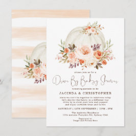 Kleiner Kürbisfall-Blume mit Babydusche Einladung