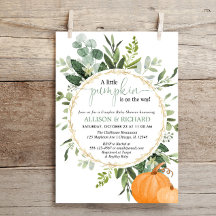 Kleiner Kürbisfall Paare Grüne Babydusche