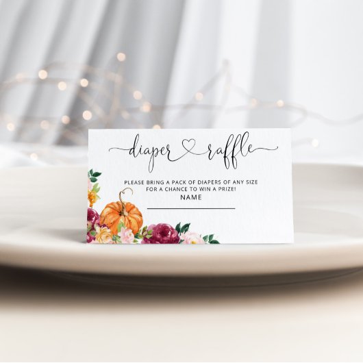 Kleiner Kürbisfall-Windel-Lose Begleitkarte