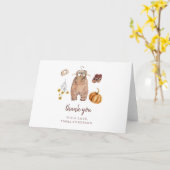 Kleiner Kürbisfalte Danke Karte (Gelbe Blume)