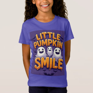 Kleiner Kürbisgeist mit großem Lächeln Halloween-W T-Shirt