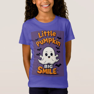 Kleiner Kürbisgeist mit großem Lächeln Halloween-W T-Shirt