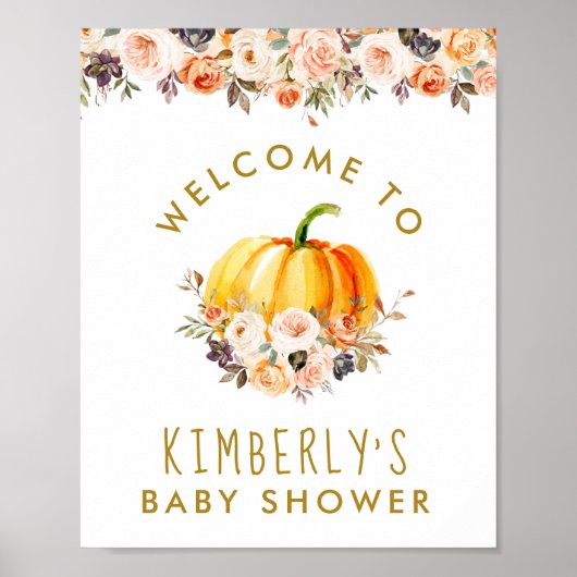 kleiner Kürbisgold Duschbrause Poster (Vorne)