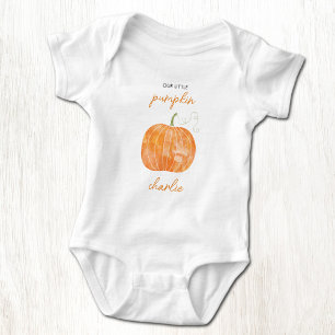 Kleiner Kürbisherbst Personalisiert Baby Strampler