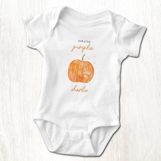 Kleiner Kürbisherbst Personalisiert Baby Strampler