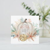 Kleiner Kürbiskastal Fall Kindergeburtstag Einladung (Stehend Vorderseite)