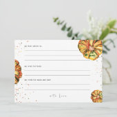 Kleiner Kürbiskürbis Kinderduschberatung Einladung (Stehend Vorderseite)