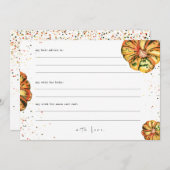 Kleiner Kürbiskürbis Kinderduschberatung Einladung (Vorne/Hinten)